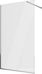 Душевая перегородка Berges Sky 140xh200, профиль хром матовый, стекло 8 мм прозрачное ZZ