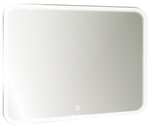 Зеркало Стив 800х680, LED-подсветка с диммером, сенсорный выключатель, подогрев, часы, ZZ
