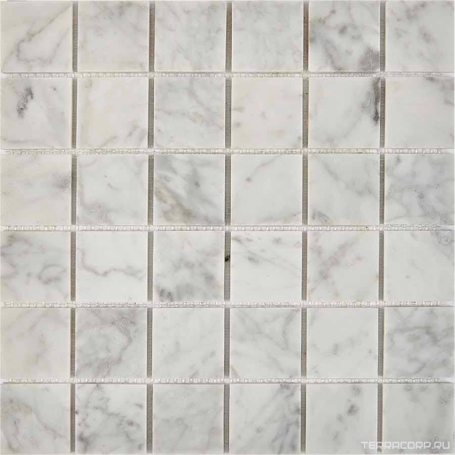 Мозаика Мастера Керамики Glass 238 Bianco carrara (чип 48х48) 30.5х30.5 n/a, фото 3