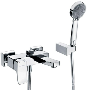 Смеситель для ванны и душа, с аксессуарами, цвет хром ZZ Wasserkraft aller 1061
