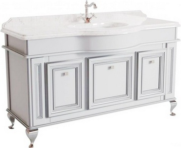 Тумба Caprigo 1204/613/922мм, ножки хром, ручки хром, фасад bianco-grigio ZZ Caprigo Универсал 10619-B077