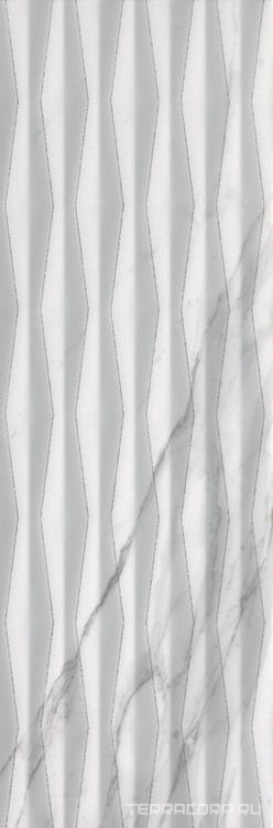 Керамическая плитка FAP Ceramiche Roma Fold Glitter Calacatta Inserto 25x75 Бежевый, фото 3