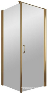 Душевое ограждение , 90x90x1900 мм, правая, профиль бронза, боковое стекло сатин, дверь ARTDECO01, БЕЗ поддона ZZ Vegas Glass EP-Fis EP-Fis 0090 05 10 / Дверь ARTDECO01