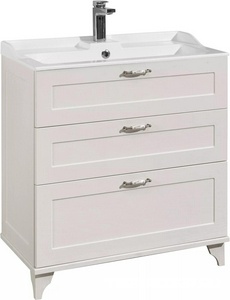 Тумба напольная "" 80 см., БЕЗ раковины,  цвет дуб белый ZZ Aquaton Леон 1A187801LBPS0