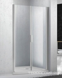 Дверь для душа, в нишу 1150(1125-1175)хh1900мм, 2-х створчатая, распашная, (стекло прозрачн.5мм, фурн.цв.хром), Sela ZZ