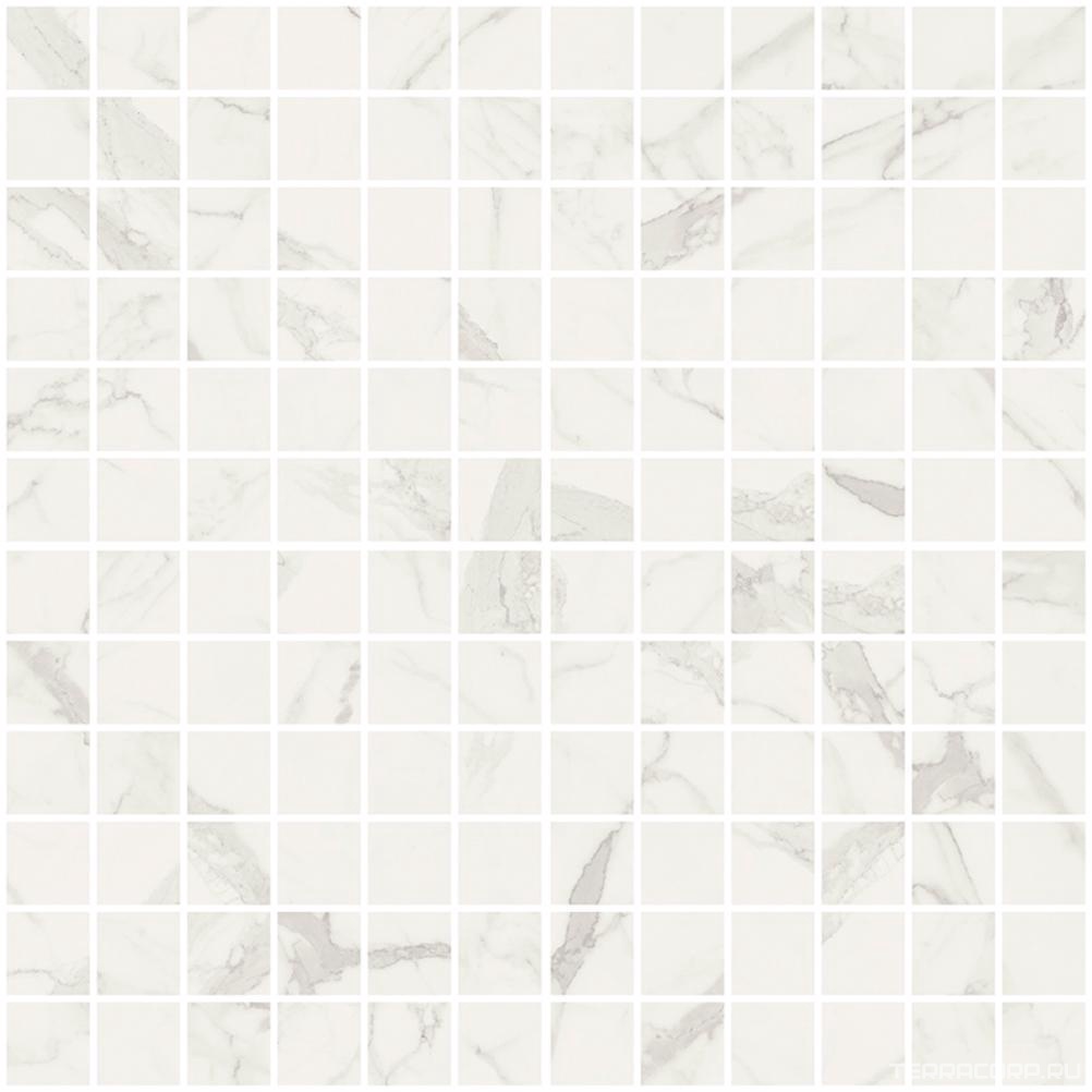 Мозаика Fioranese Marmorea Mosaico 2,5x2,5 Bianco Statuario 30x30 Белый, фото 4