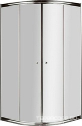 Душевое ограждение 1/4 круга R550, 985-1000х985-1000хh1950мм, 2 сдвижные двери, (ст.прозр.6мм, фурн/хром), Giubileo ZZ