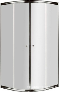 Душевое ограждение 1/4 круга R550, 985-1000х985-1000хh1950мм, 2 сдвижные двери, (ст.прозр.6мм, фурн/хром),  ZZ Cezares Giubileo GIUBILEO-R-2-100-SCORREVOLE-C-Cr