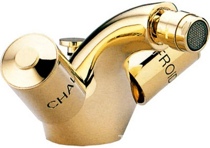 Смеситель для биде на 1 отв. с поворотным изливом и дон.клапаном, золото,  ZZ THG Froufrou G2P-F01-03202