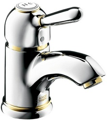 Смеситель д/раков. однорыч.+донн.клап., хр/зол Axor Carlton XX