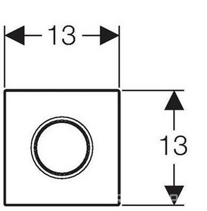 Клавиша смыва монтажного элемента для писсуара, (пластик цв.белый), Sigma 01 ZZ Geberit Sigma01 116.011.11.5