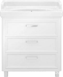 Тумба напольная "" 80см, 3 ящика, БЕЗ раковины, цв.белый глянец XX Kerama Marazzi Pompei PO.80.3\WHT