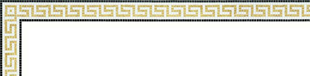 Мозаика Bisazza Бордюры Border Artemide Oro Giallo 10 9.6x100 Золотой 