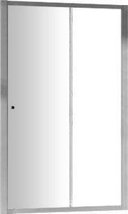 Дверь сдвижная1400хh1900мм,вход 601мм, (правая/левая) д/боковой стенки или в нишу,(проф.цв.блест.серебро, стекл.прозрачн.5/4мм),Huppe /PLSDS KL Huppe Alpha 2 2.A20404.069.321 / PL SDS