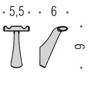 Крючок двойной, (цв.хром),  Colombo Land CD67.000