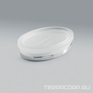 Мыльница настольная, (стекло мат., металл. основа цв.хром),  Colombo Land B2842.000