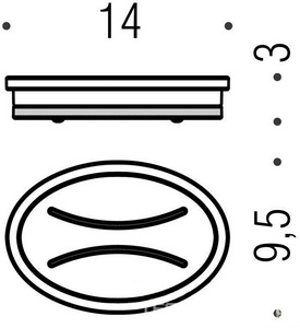 Мыльница настольная, (стекло мат., металл. основа цв.хром),  Colombo Land B2842.000