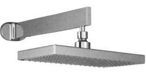 Душ верхний, стационарный, стеновой кронштейн 297мм., леика 250х140мм., (цв.хром),  ZZ 3M Cut 3348 СС 01