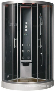 Душевая кабина DZ949F8 1000*1000 переднее стекло - прозрачное, заднее - черное,парогенератор, ароматерапия ZZ Eago Eago DZ949F8