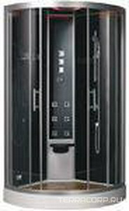 Душевая кабина DZ949F8 1000*1000 переднее стекло - прозрачное, заднее - черное,парогенератор, ароматерапия ZZ Eago Eago DZ949F8