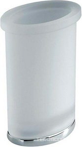 Стакан настольный, (стекло мат., металл. основа цв.хром),  Colombo Land B2841.000