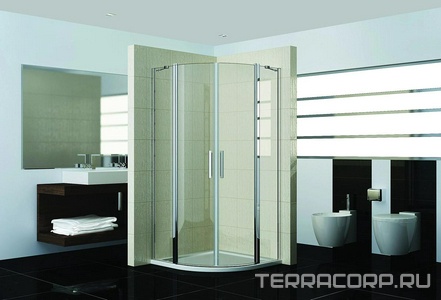 Cтекло неподвижное(левое) для ограждения " R90" (ЗАП.ЧАСТЬ) ZZ Bas Пандора R90