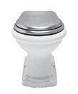 Унитаз напольный пристенный 38х60хh43см, выпуск в стену, БЕЗ сиденья (устан. со скрытым в стене бачком смыва, крепл.к полу цв.бронза в компл),  X Lineatre Lady 21306P BR