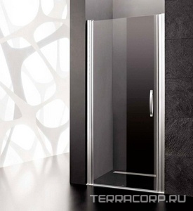 Дверь для душа, в нишу, 900х1900мм, петли слева, (профиль цв. хром, стекло 6мм прозрачное),  ZZ Cezares Fontano FONTANO-B-1-90-C-Cr-L