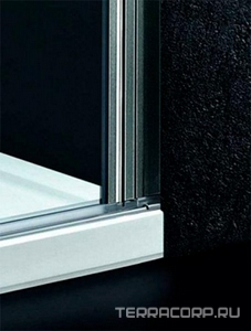 Дверь для душа, в нишу, 900х1900мм, петли слева, (профиль цв. хром, стекло 6мм прозрачное),  ZZ Cezares Fontano FONTANO-B-1-90-C-Cr-L