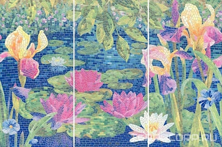 Керамическая плитка Kerama Marazzi Сад Моне Панно  лаппатир (из 3-х частей 30х60)ZZ60х90 Комбинированный 