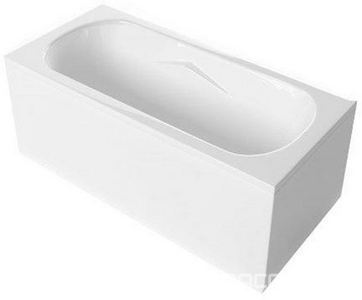 Ванна акриловая "", 1700х750 мм, прямоугольная, БЕЗ каркаса, слива-перелива и панели, белая Mirsant Каспий ЧК17075