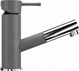 Смеситель Ulgran U-009(342) графитовый, для кухонной мойки| 4x16x18