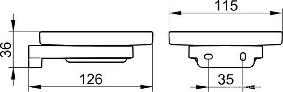 Мыльница настенная, (хрусталь, держатель цв. хром),  Keuco Moll 12755 019000