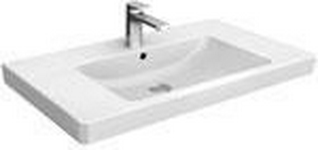 Раковина 800х470мм, c 1 отв. д/смес., с переливом, для установки с мебелью и п/пьедесталом, (цв. 01 white),  Villeroy & Boch Subway 2.0 71758001