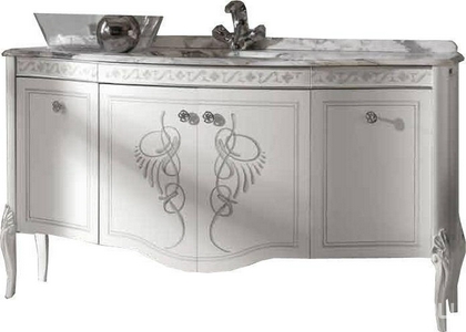 Шкаф дополн. для тумбы под раковину, 35,2х47см, гнутая распшн. дверь, петли слева, с внутр. ткан. обивкой, ручки цв. хром,  ZZ Labor Legno Hermitage HEBL ARGV SX