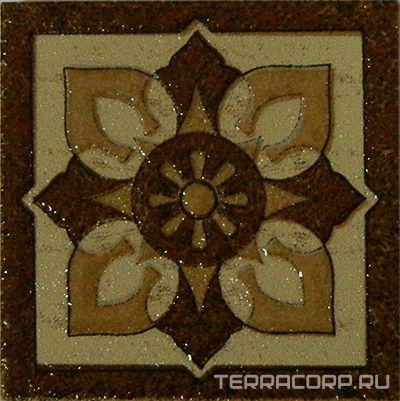 Керамогранит FreeLite Decor Бавария Вставка беж 6x6 Комбинированный, фото 2