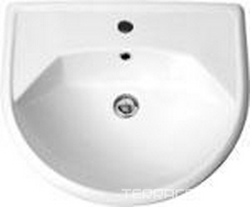 Раковина  55 см., с 1 отв., крепеж в компл. ХХ Della Glance DE811055100