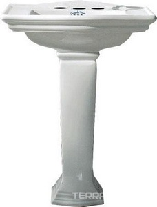 Раковина 69,5х50хh18см, с 3 отв. д/смесителя, креплен. в компл.,  ZZ Devon & Devon Westminster IBLG(3)FWES