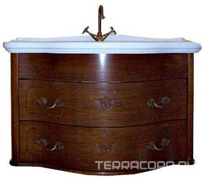 Тумба подвесная 103х54хh62см, (под раковину), с двумя выдв. ящиками, (цв.Tinta moka, ручки 4шт. цв.бронза), крепёж в комп., Armony ZZ