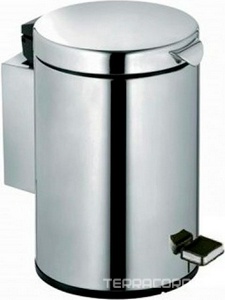 Ведро для мусора настенное, 210(240)хh258мм, 3л., (цв. хром Finish, полированная нерж.сталь)  ZZ Keuco Plan 14977 010000