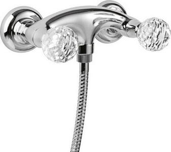 Смеситель для душа, без душ гарнитура, (цв. хром, ручки Swarovski/Металл),  ZZ Cezares Atlantis ATLANTIS-DS-01-Sw/М / ATLANTIS-DS-01-Sw/M