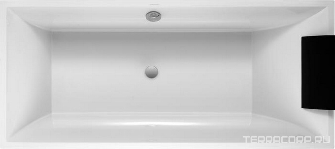 Ванна 1700х750х500мм, кварил, (цв. 01 белый), ножки пласт. h145-180мм в компл., (без удлинённого слива-перелива),  ZZ Villeroy & Boch Squaro UBQ170SQR2V-01
