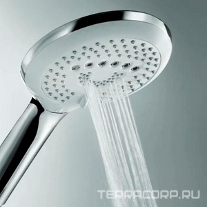 Душевая система  с термостатом (смеситель, стойка, верхний душ, ручная лейка, держатель, шланг), xром Kludi Freshline 6709205-00