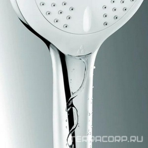 Душевая система  с термостатом (смеситель, стойка, верхний душ, ручная лейка, держатель, шланг), xром Kludi Freshline 6709205-00