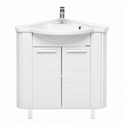 Тумба Альтаир 598х820х598 мм, угловая, цвет белый, БЕЗ раковины Сергей ZZ