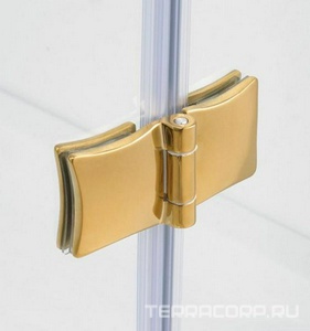 Душ. уголок 1000х1000хh1950мм, 1/4 круга, R550мм, 2 расп.двери, вход 730мм, с 2-мя неподв.сегм., (стекло прозр., 8мм, фурн/золото), Magiс ZZ Cezares Magic MAGIC-R-2-100-C-G