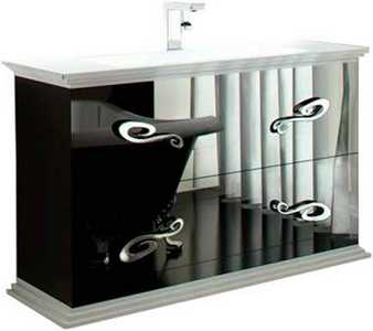 Тумба 100х44хh66см, подвесная, под раковину, (цв., ручки цв.хром),  ZZ La Beaute Loiret BL2