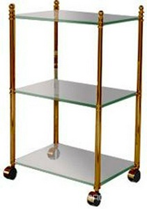 Этажерка передвижная, на колёсиках, h72х45х32см (золото),  ZZ Pomd'or Dina 16.91.71.001