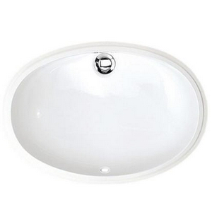 Раковина встраиваемая в столешницу снизу, 572/512х430/370хh200мм, без отв./д смес., с переливом, White 56 ZZ Devon & Devon Vasche in Vetroresin CTPLASOINB.CO