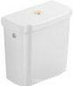 Бачок для унитаза,смыв 3/6л., подвод воды сбоку справа/слева, сзади, кран/перекр. в компл., кнопка латунь, (R2 Star white ceramicplus),  ZZ Villeroy & Boch Hommage 772116R2